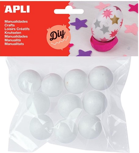 Apli Piepschuimballen - d: 25 mm - 10 stuk