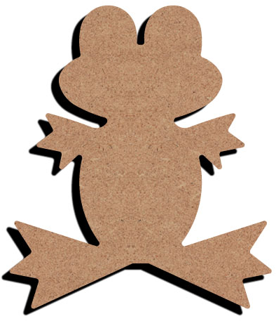 MDF Figuur Grappige Kikker 15 cm