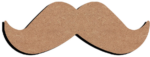 MDF Figuur Snor 10 cm