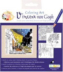 Fridolin Coloring Art Kit 4 Coloring Pages with Frame 15x15 cm Vincent van Gogh