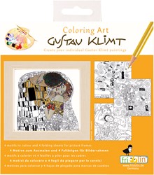 Fridolin Coloring Art Kit 4 Coloring Pages with Frame 15x15 cm Gustav Klimt