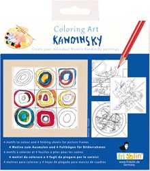 Fridolin Coloring Art Kit 4 Coloring Pages with Frame 15x15 cm Wassily Kandinksky