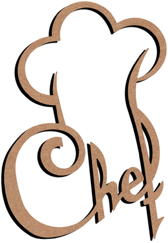 MDF Figuur Chef 58 cm