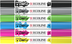 Royal Talens Ecoline Duotip Marker Set Basis 6 stuks