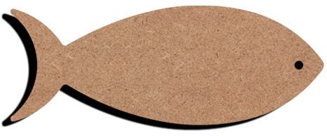 MDF Figuur Sardine 10 cm