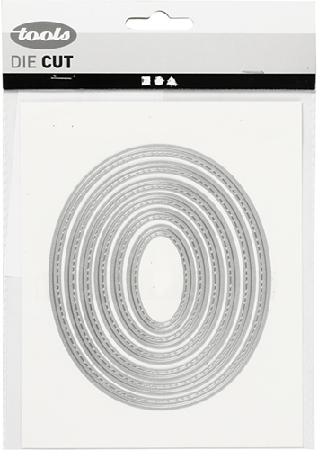 CC Die Cut and Embossing Folder, oval, size 5x3-12x10 cm, 1 pc-2