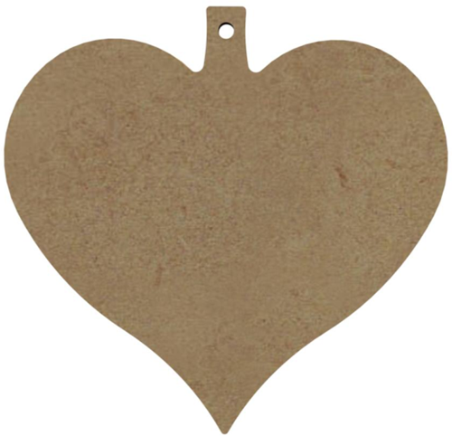 Gomille MDF Figuur Kerst Hart 10 cm