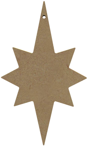 Gomille MDF Figuur Kerst Ster 10 cm