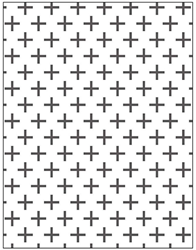 CC Embossing Folder, cross, size 11x14 cm, thickness 2 mm, 1 pc