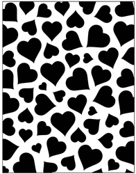 CC Embossing Folder, heart, size 11x14 cm, thickness 2 mm, 1 pc