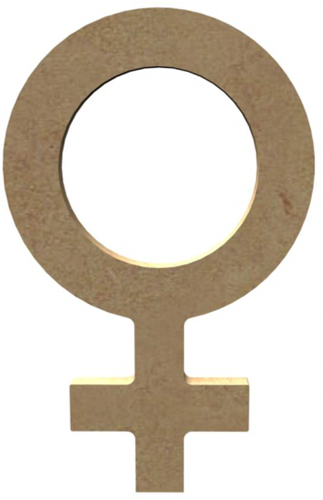 MDF Figuur Vrouwenteken 10 cm