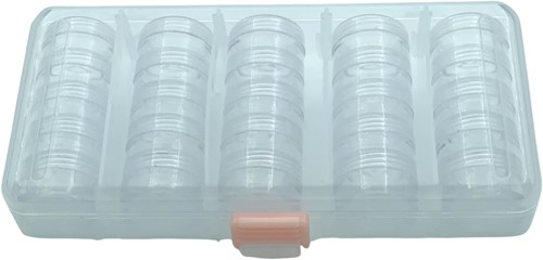 Plastic Opslagdoosjes Rond 18,5x8,5x3,2 cm 25 stuks