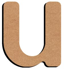 Gomille MDF Letter U 5 cm