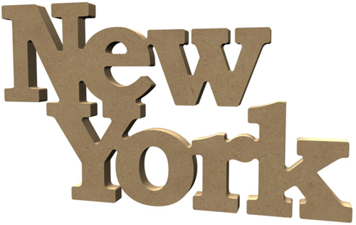 Gomille MDF New York 35x20x1,6 cm