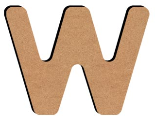 Gomille MDF Letter W 5 cm