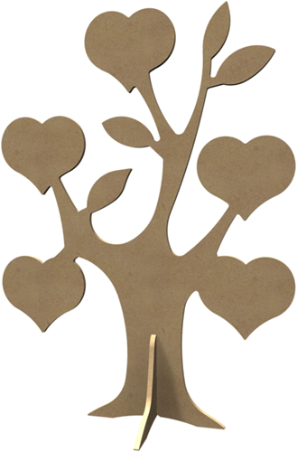 MDF Figuur Liefdesboom 58 cm