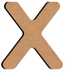 Gomille MDF Letter X 5 cm