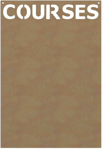 MDF Figuur Plaat Courses 58 cm