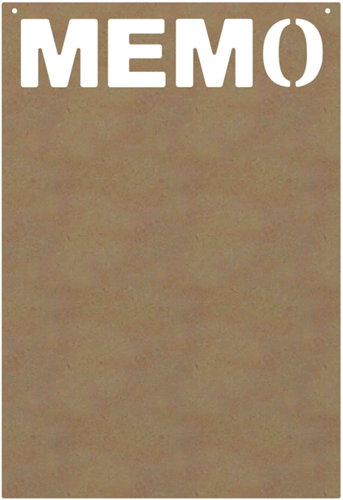 MDF Figuur Plaat Memo 58 cm
