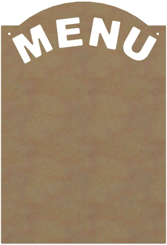 MDF Figuur Menu Plaat 58 cm