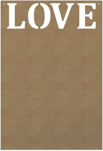 MDF Figuur Plaat Love 58 cm