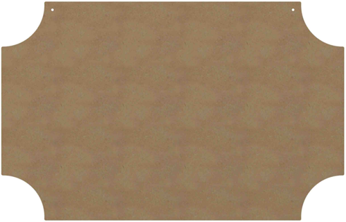 MDF Figuur Afgeronde Hoekplaat 58 cm