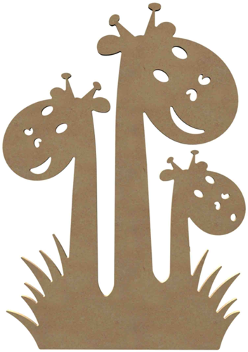 MDF Figuur 3 Giraffen 58 cm