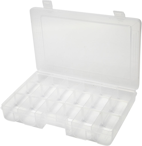 CC Plastic Opslagdoos 27x19 cm 18 vakken