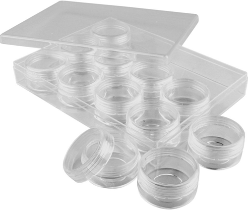 CC Opslagdoos met Potjes 35mm 12 stuks
