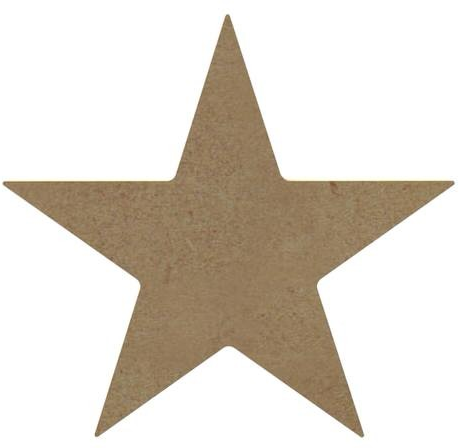 MDF Figuur Ster 15 cm