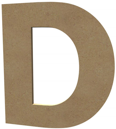 Gomille MDF Hoofdletter D 20 cm