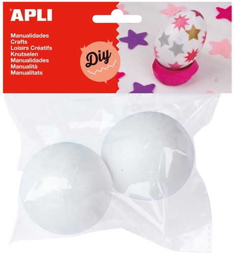Apli Piepschuimballen - d: 60 mm - 2 stuk