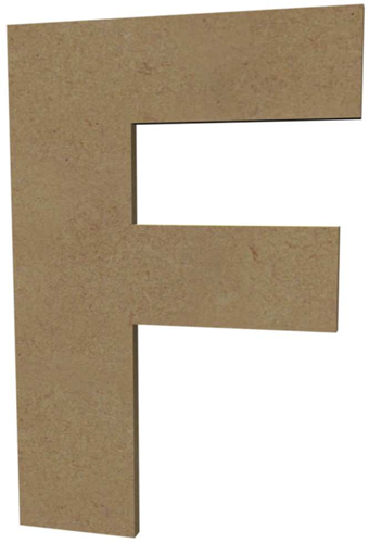 Gomille MDF Hoofdletter F 20 cm