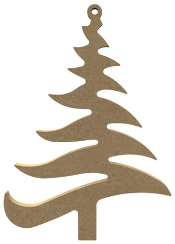 MDF Figuur Zig Zag Kerstboom 15 cm