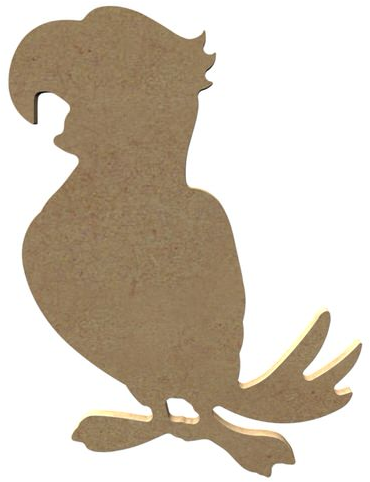 MDF Figuur Papegaai 15 cm