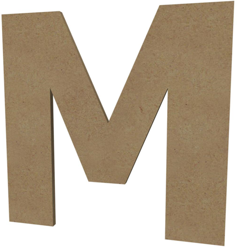 Gomille MDF Hoofdletter M 20 cm