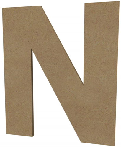 Gomille MDF Hoofdletter N 20 cm