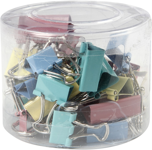 CC Foldback Clips 15-25mm Pastel 30 stuks