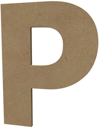 Gomille MDF Hoofdletter P 20 cm