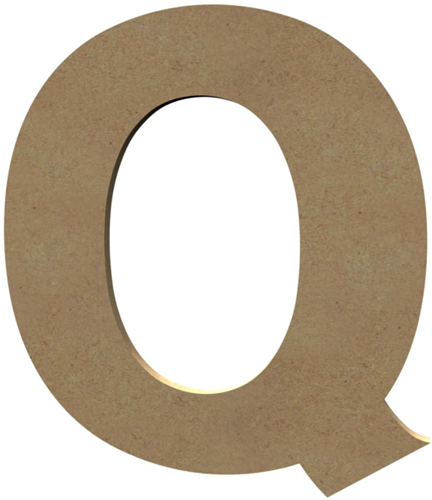 Gomille MDF Hoofdletter Q 20 cm