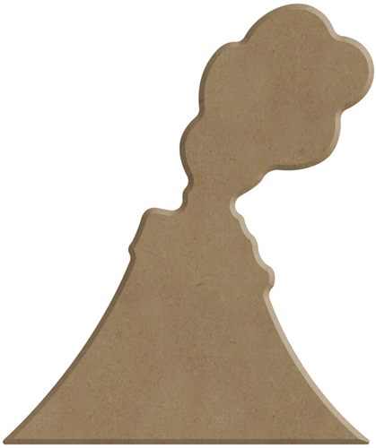 Gomille MDF Figuur 7x9 cm Vulkaan