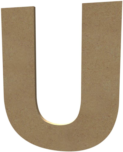 Gomille MDF Hoofdletter U 20 cm