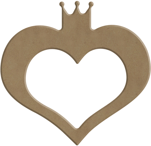 Gomille MDF Figuur 10x10 cm Prinsessen Hart