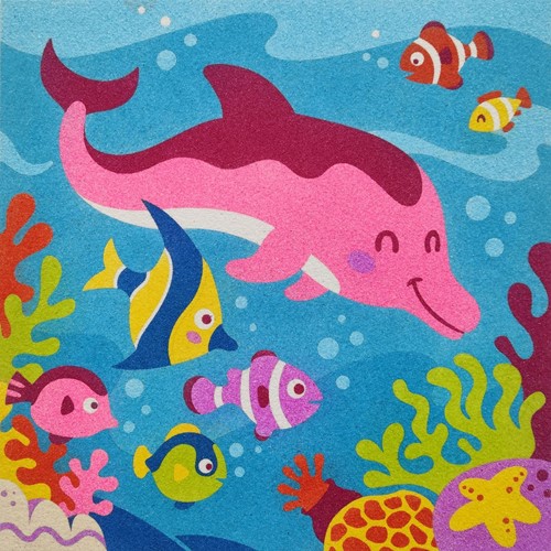GC Zandschilderen Schatten van de zee afm. 30x30 cm-2