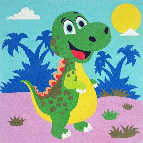 GC Zandschilderen Set Dinosaurussen 30x30 cm-2