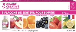 GC Kaarsen Geurstof Set 5x27 ml Fruit