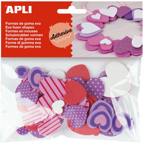 Apli EVA Foam Harten - Zelfklevend - 40 stuk