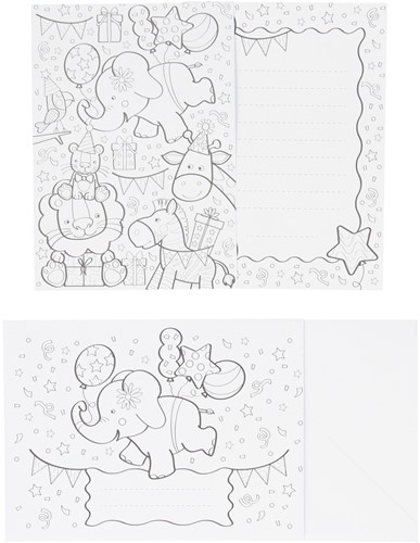 Wins Kleur je Eigen Uitnodigingskaarten Set 12 stuks-2