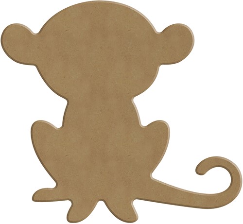 Gomille MDF Figuur 14x13 cm Aapje