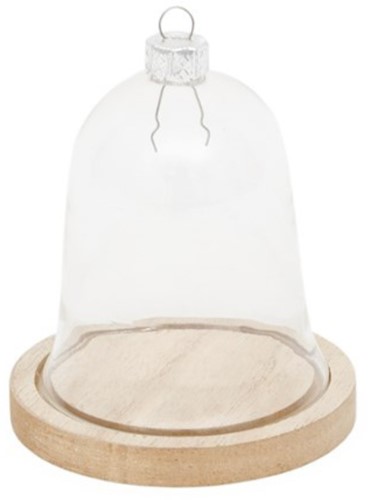 Glazen Stolp Ornament 8x9 cm